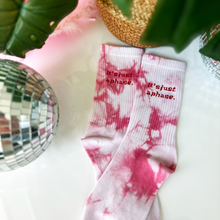 Load image into Gallery viewer, Pink Tie Dye Cycle Socks